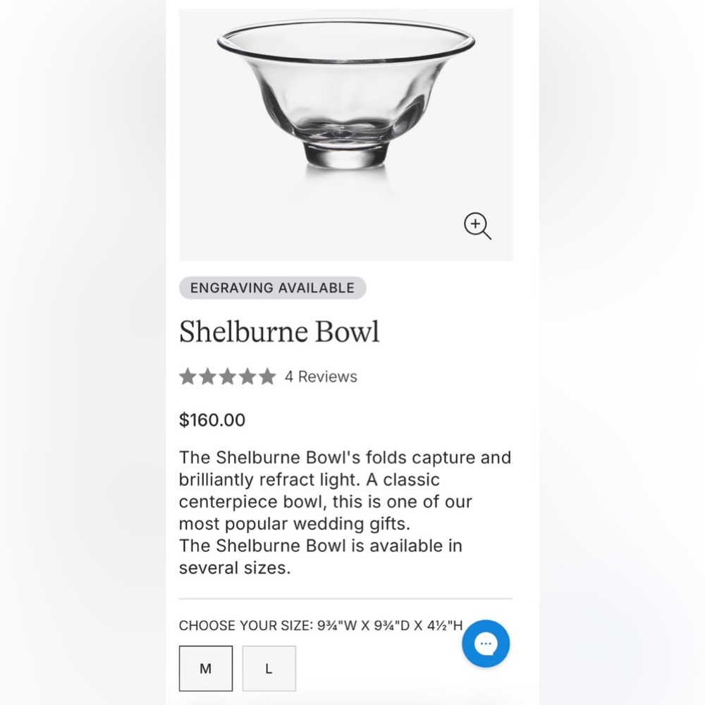 Simon Pearce Clear Glass Decorative Bowl